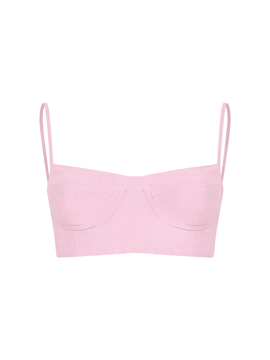 LUCY Askılı Üst Pembe